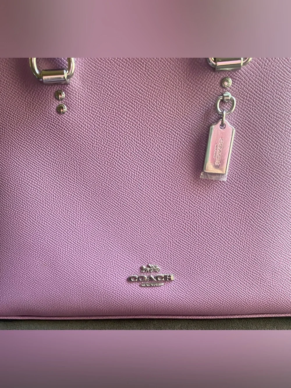 Purple coach bag